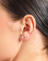 Bezel Pear Solitaire Earrings