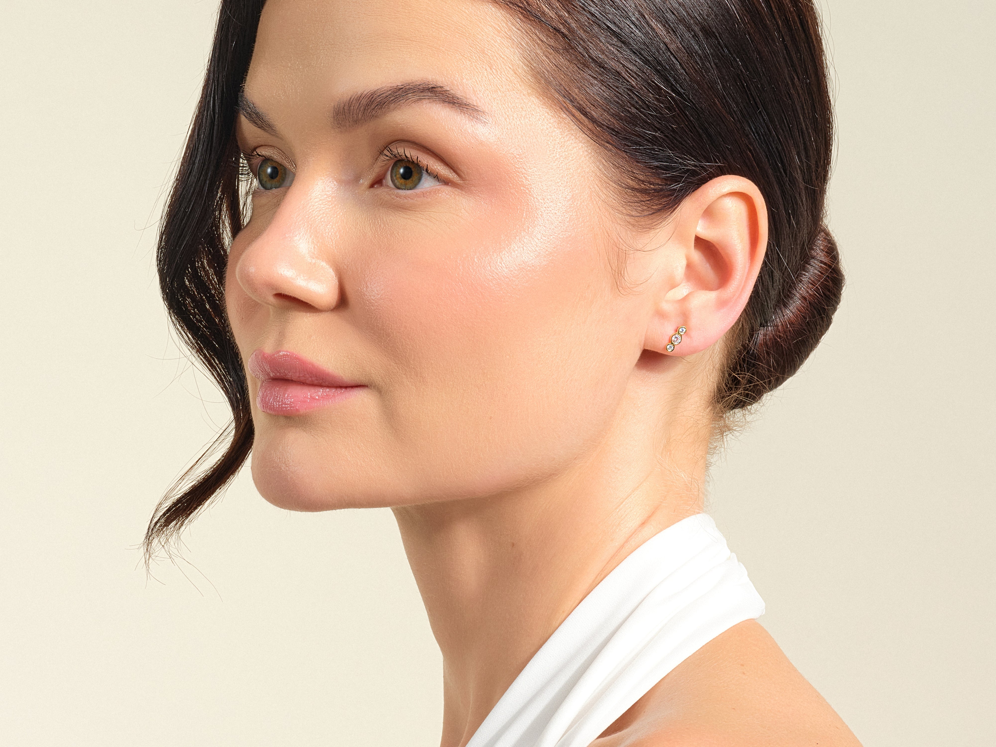 Triple Bezel Diamant-Ohrstecker