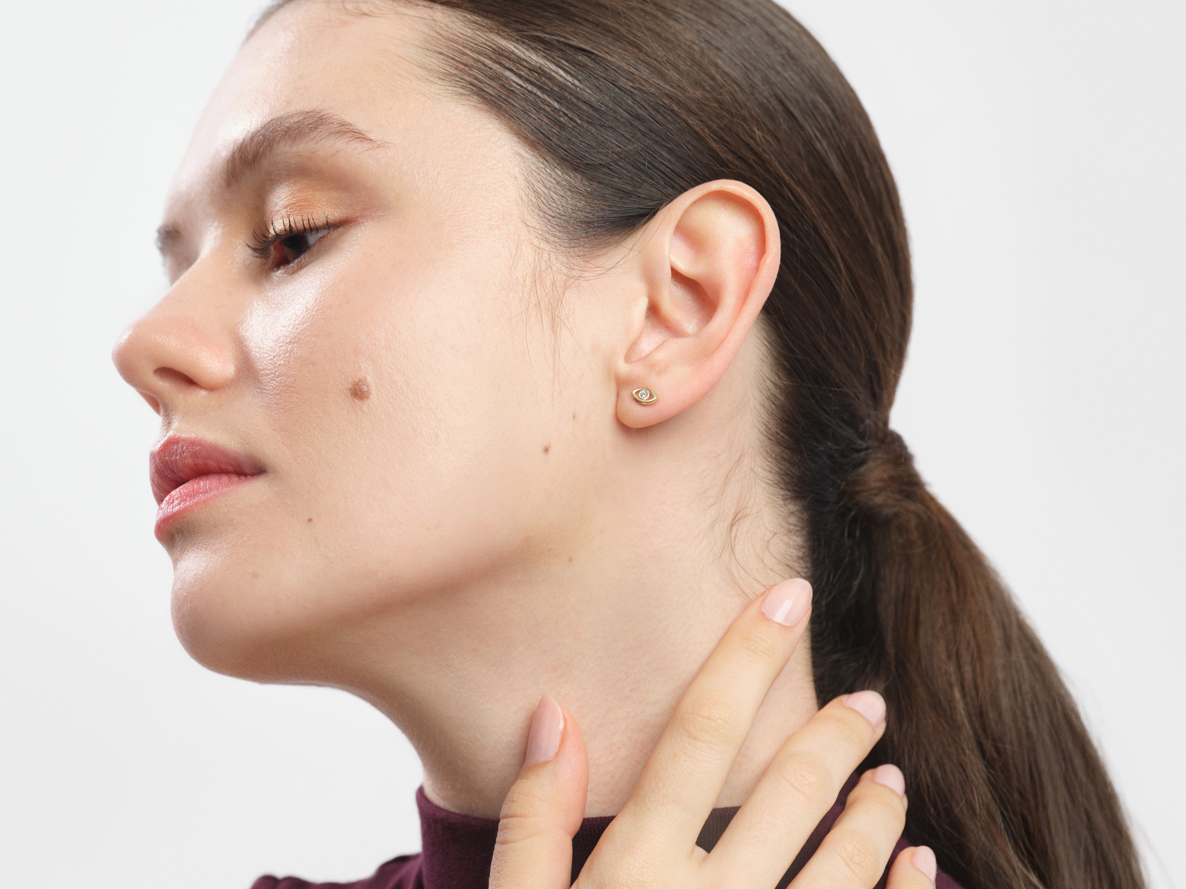 Bezel Evil Eye Ohrstecker