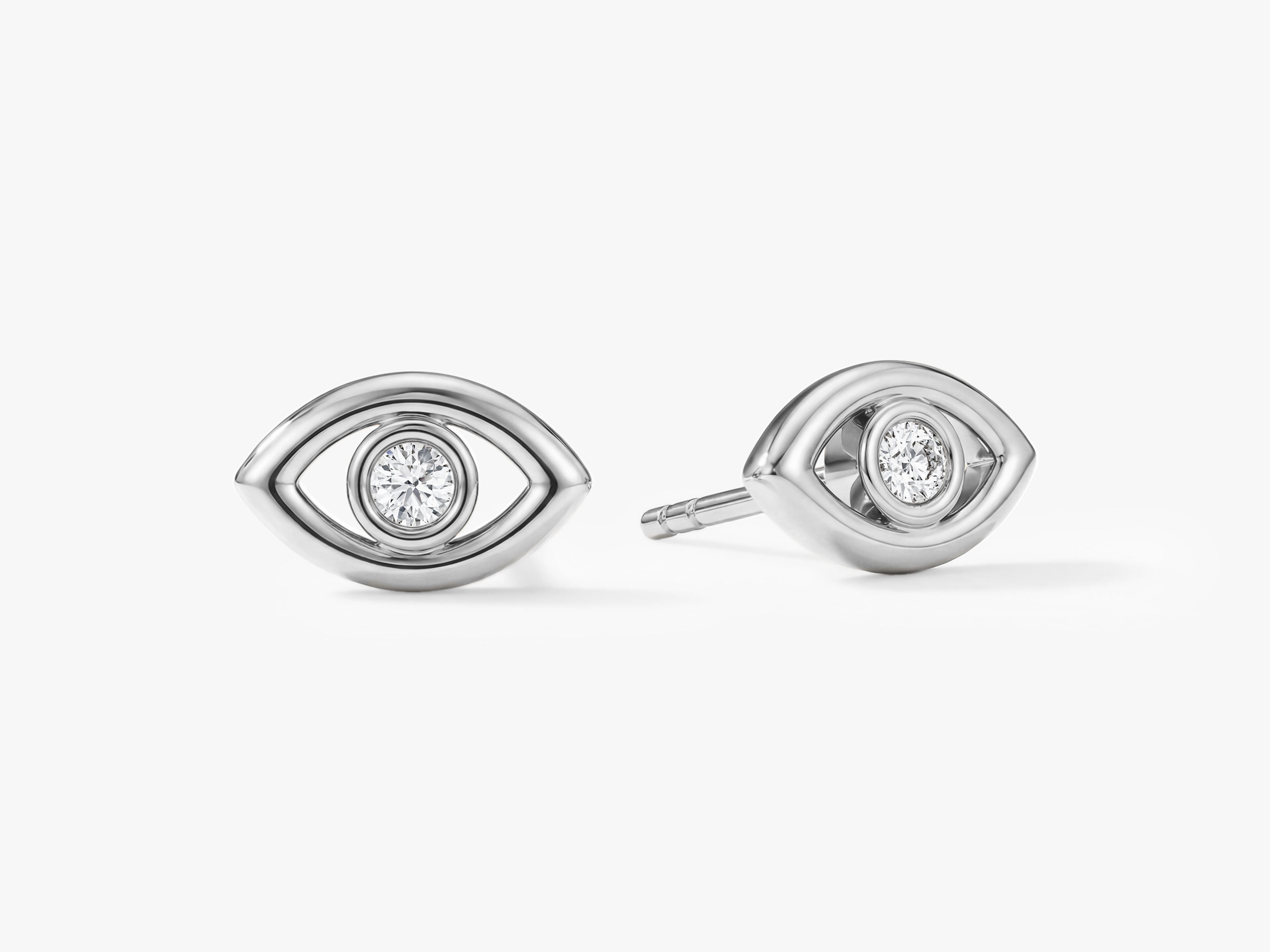Bezel Evil Eye Ohrstecker