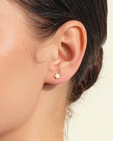 Flush Set Star Earrings