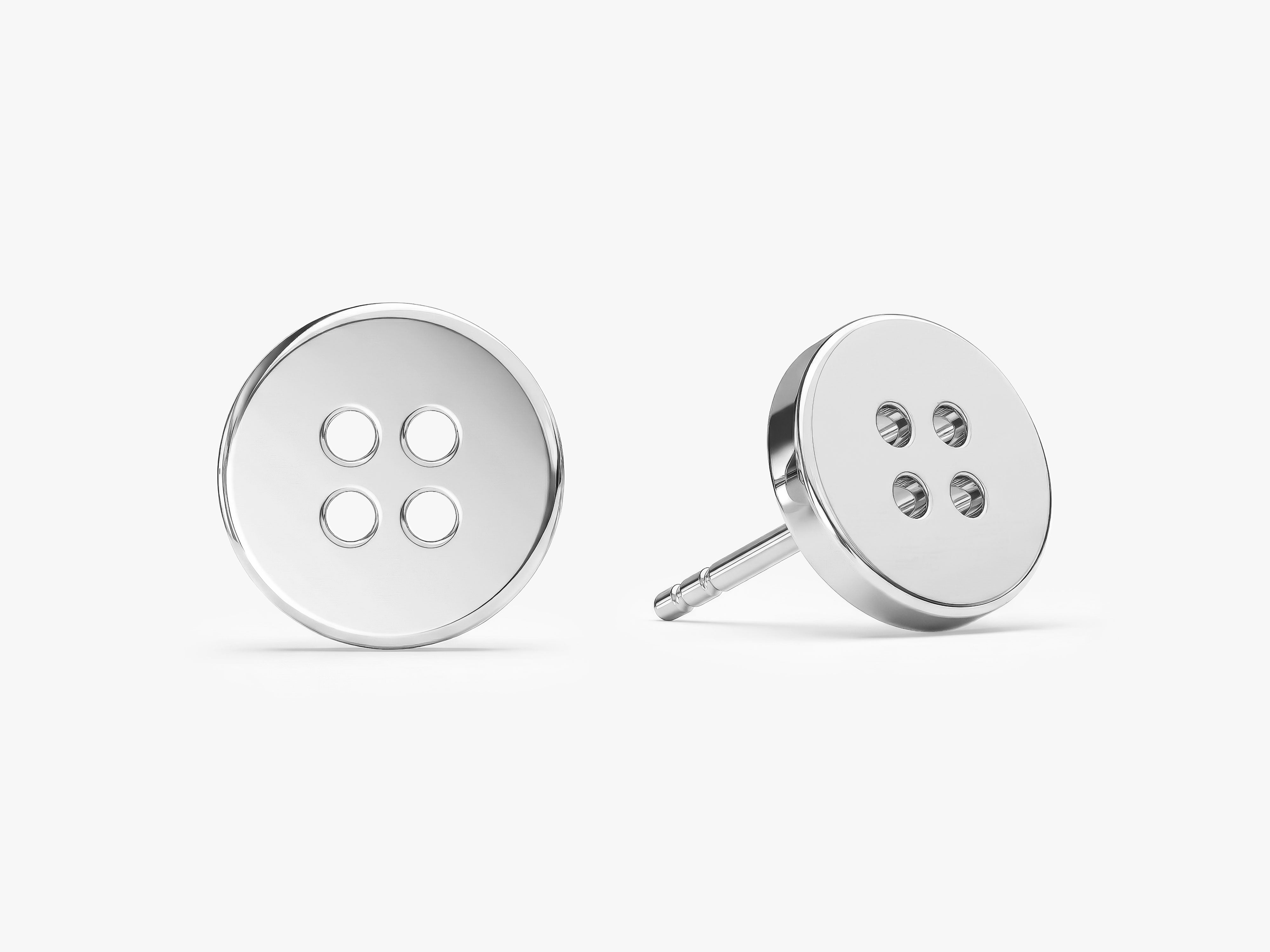 Ohrstecker im Knopf-Design