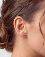 Triple Ball Stud Earrings