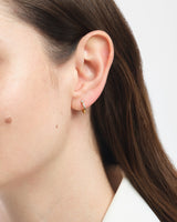 Trio Gemstone Hoop Earrings