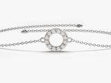 Minimalistisches Armband mit rundem Diamant
