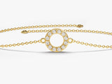 Minimalistisches Armband mit rundem Diamant
