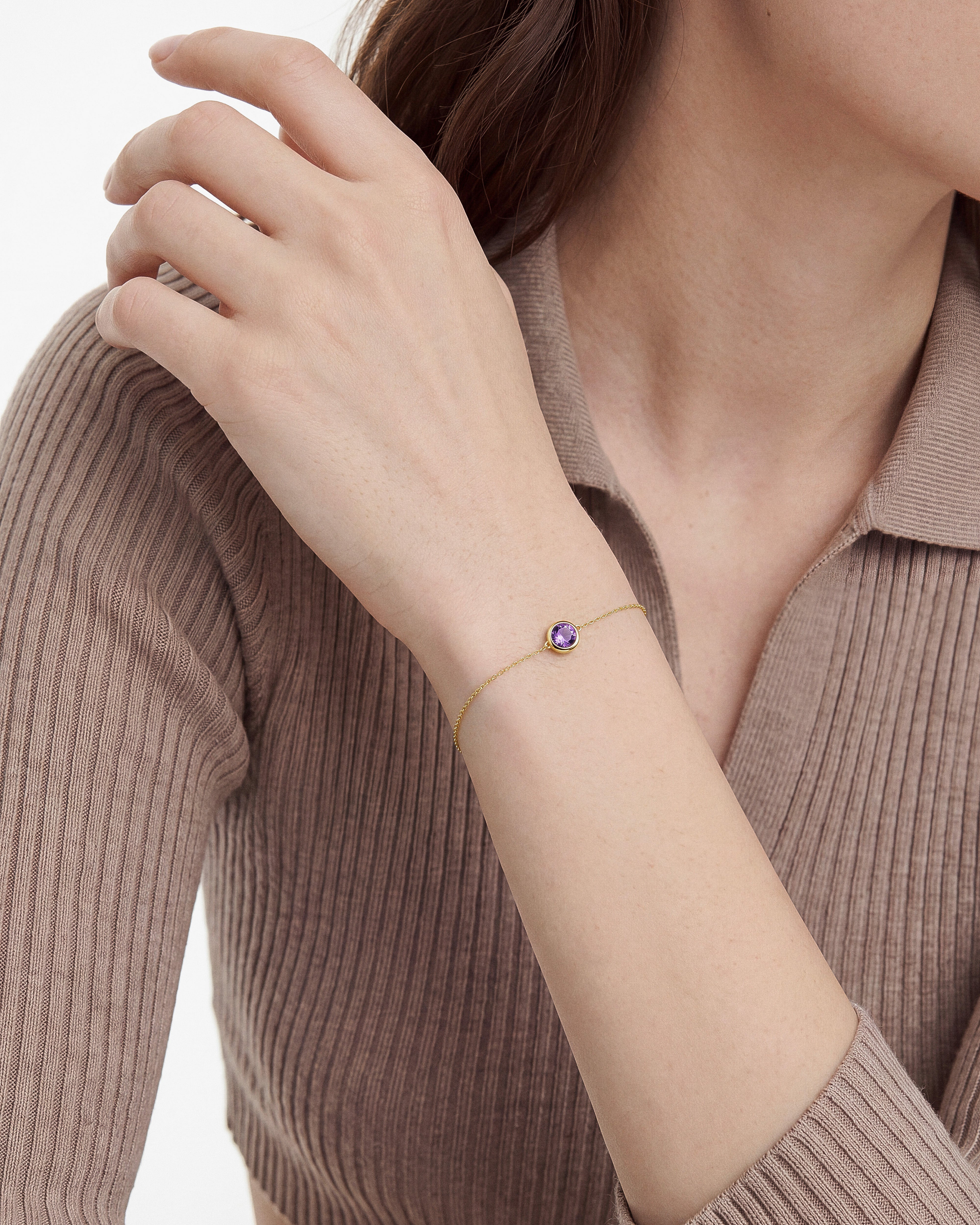 Bezel Geburtsstein-Armband