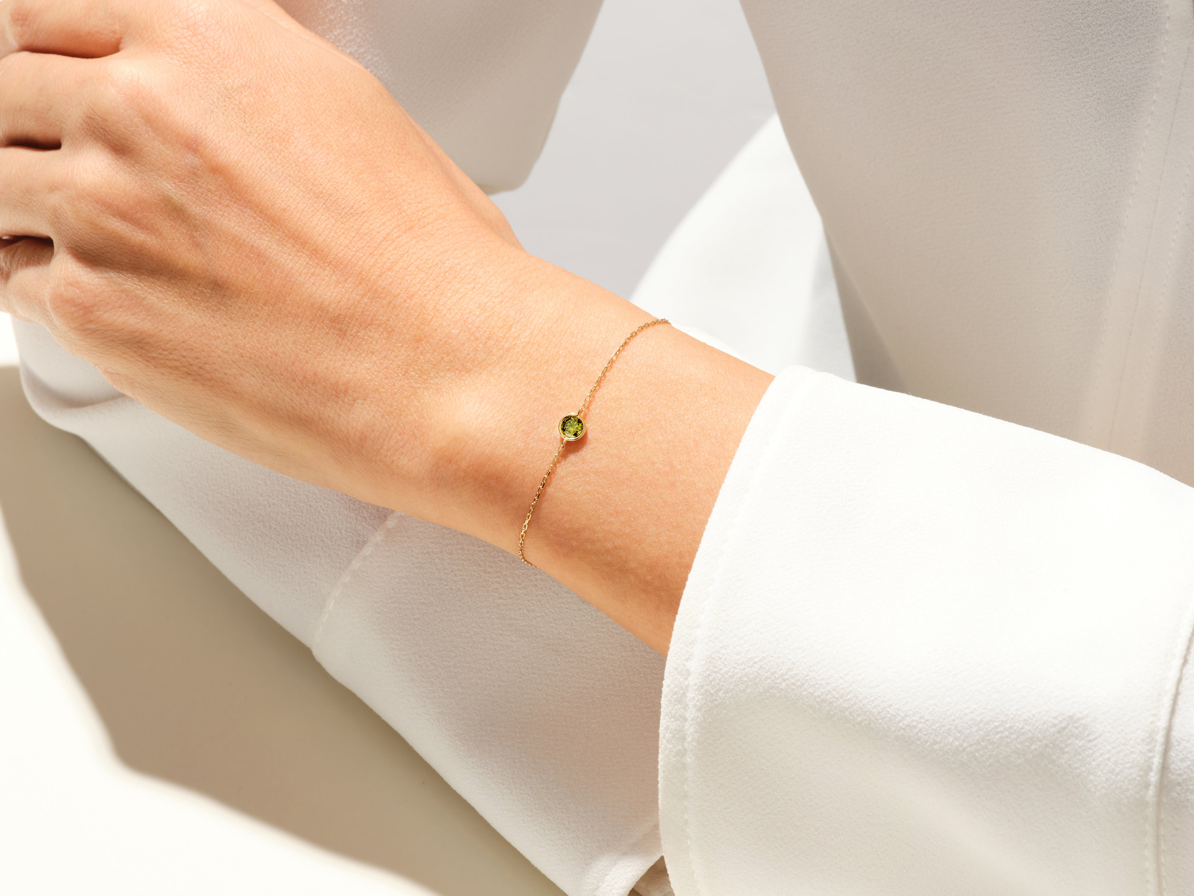 Bezel Geburtsstein-Armband