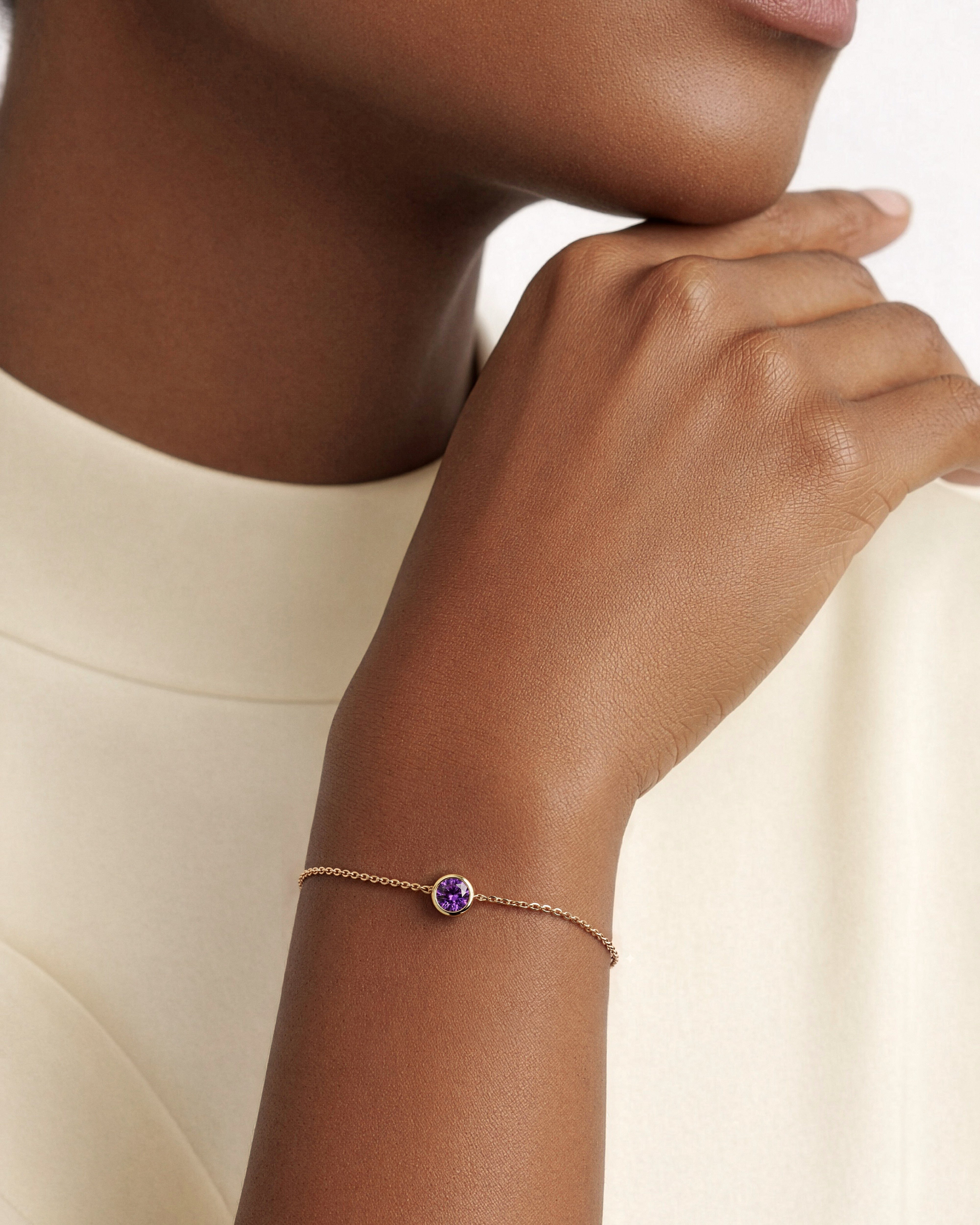 Bezel Geburtsstein-Armband