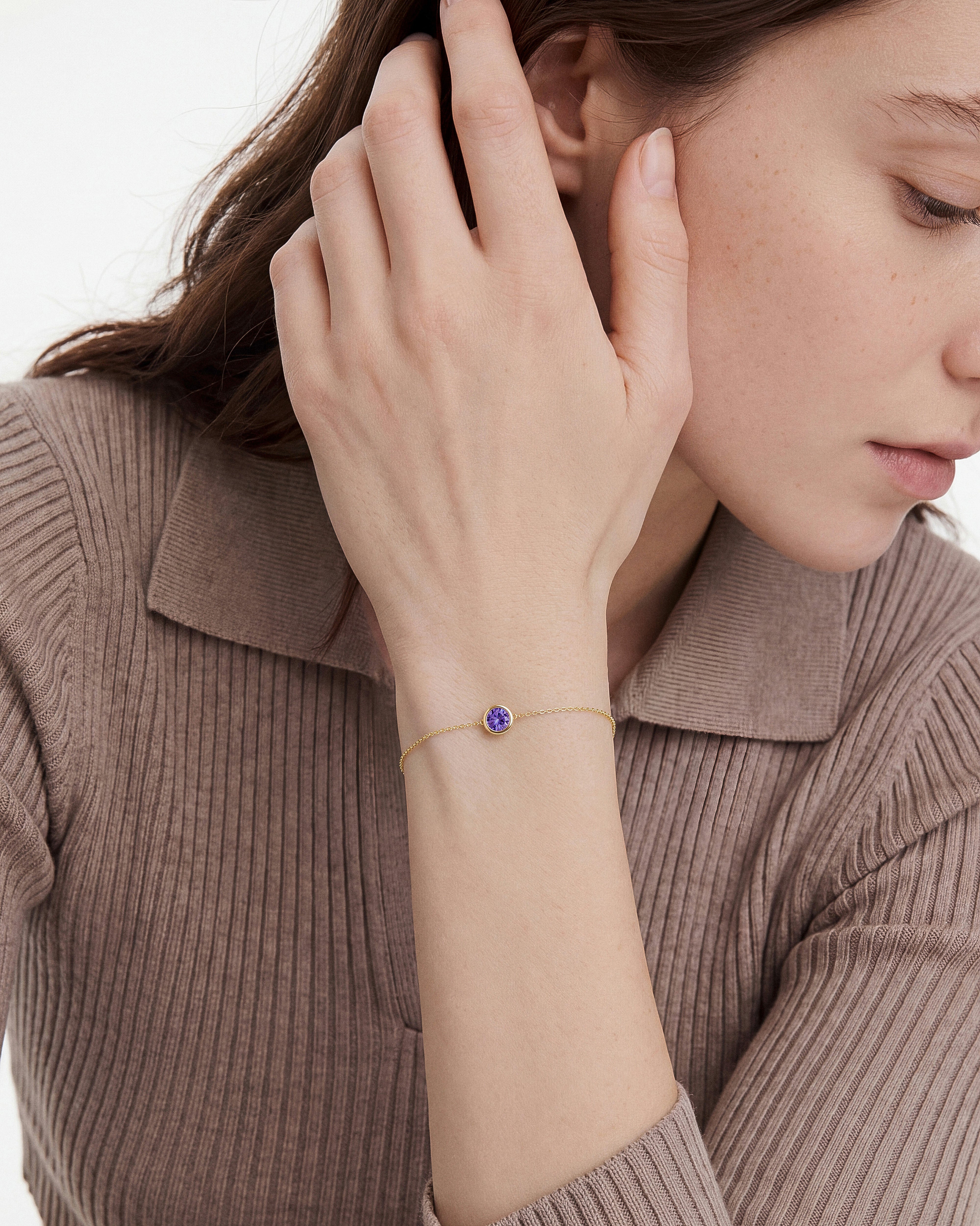 Bezel Geburtsstein-Armband