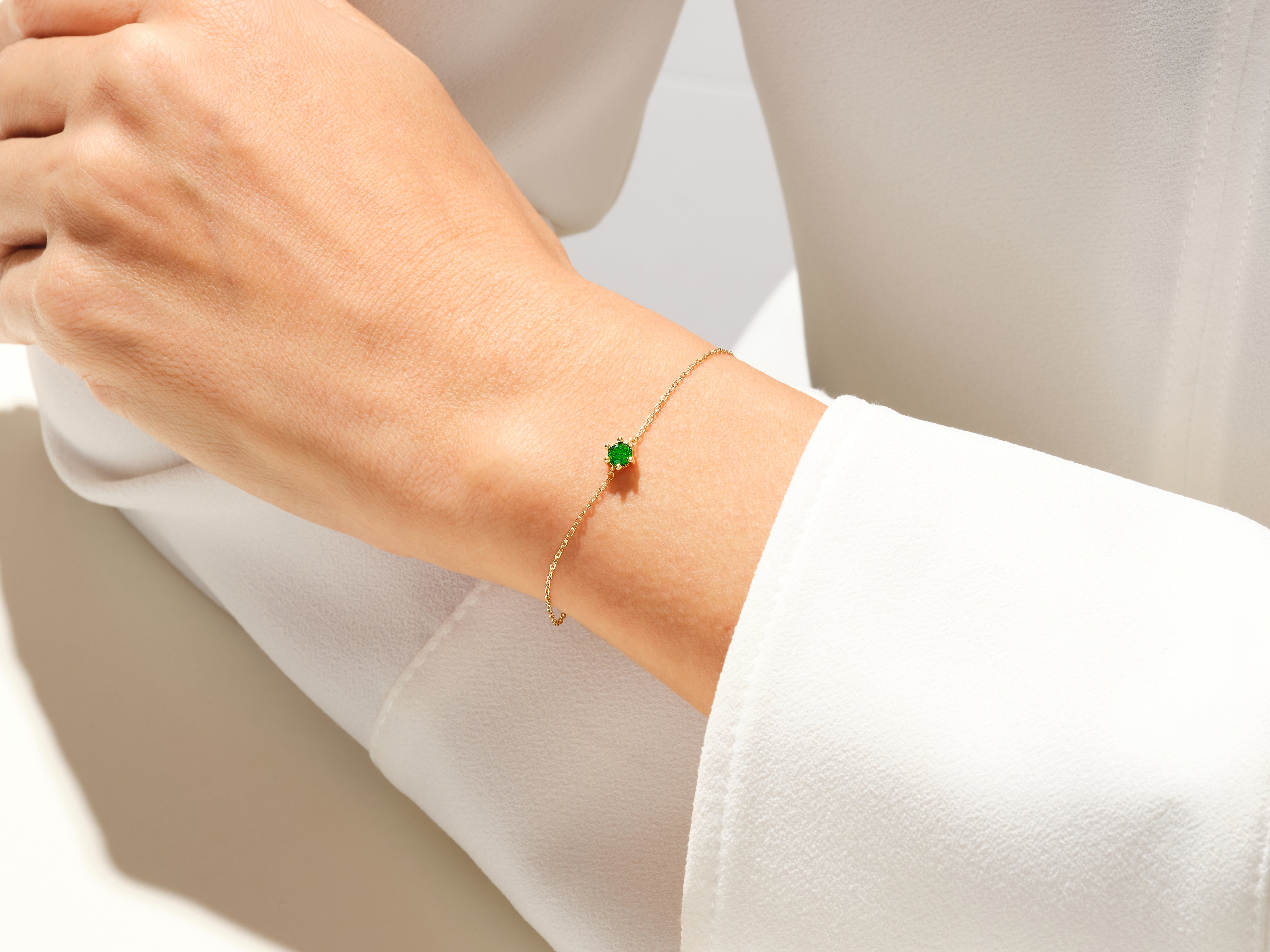 Rundschliff Geburtsstein-Armband