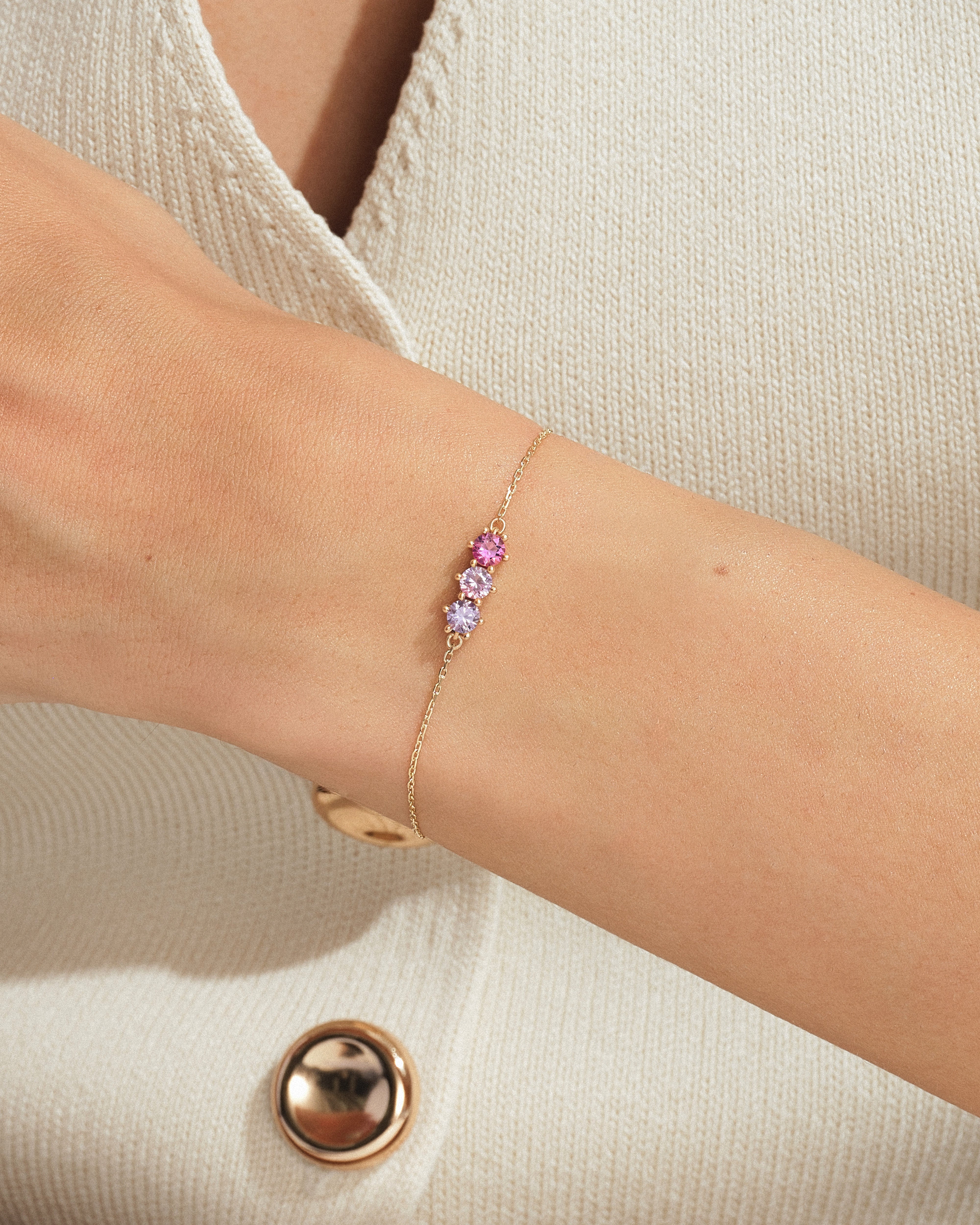 Rundschliff Geburtsstein-Armband