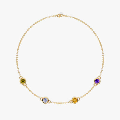 Bezel Station Geburtsstein Armband