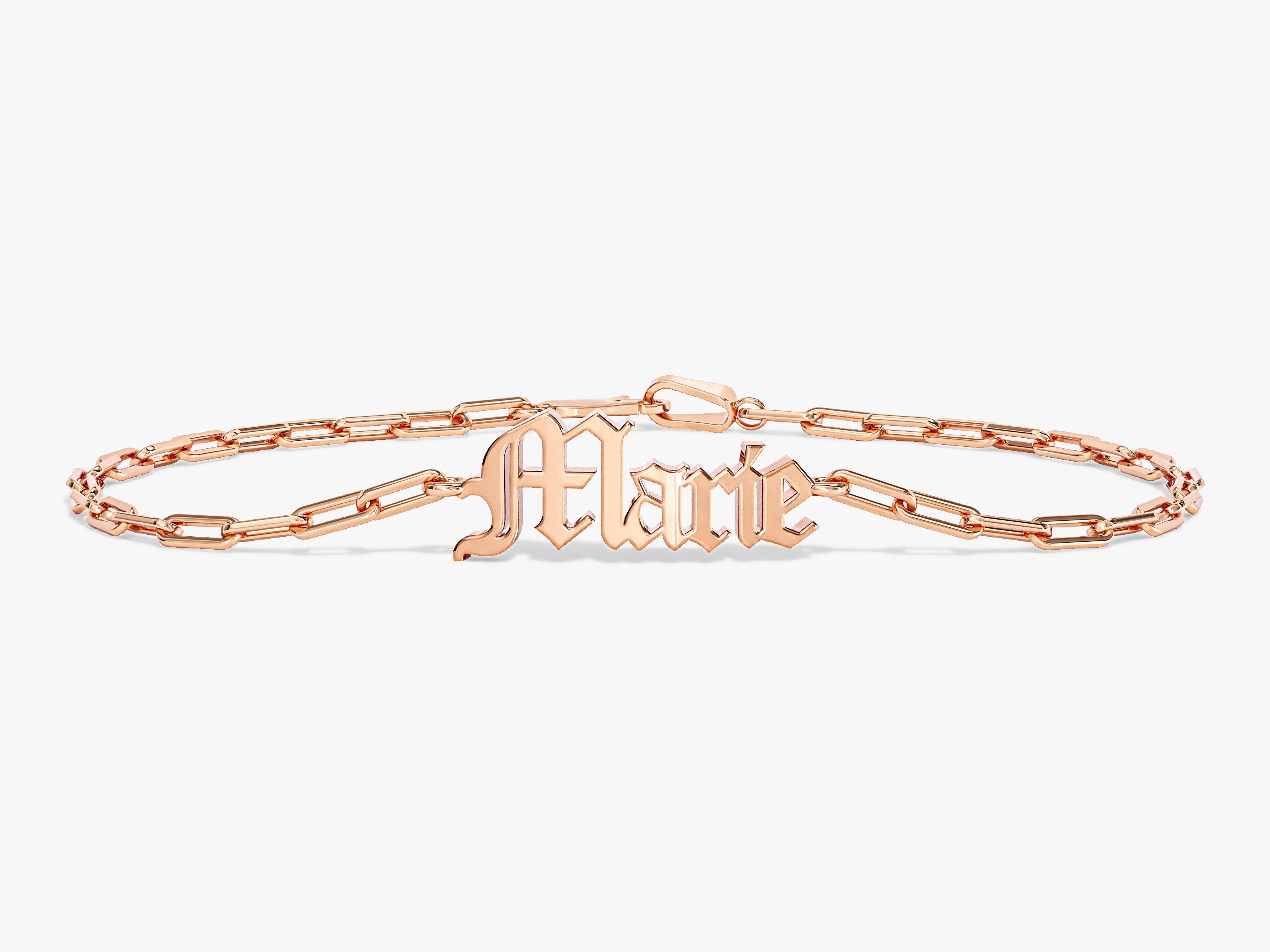 Rose gold name bracelet "Marie" personalized jewelry