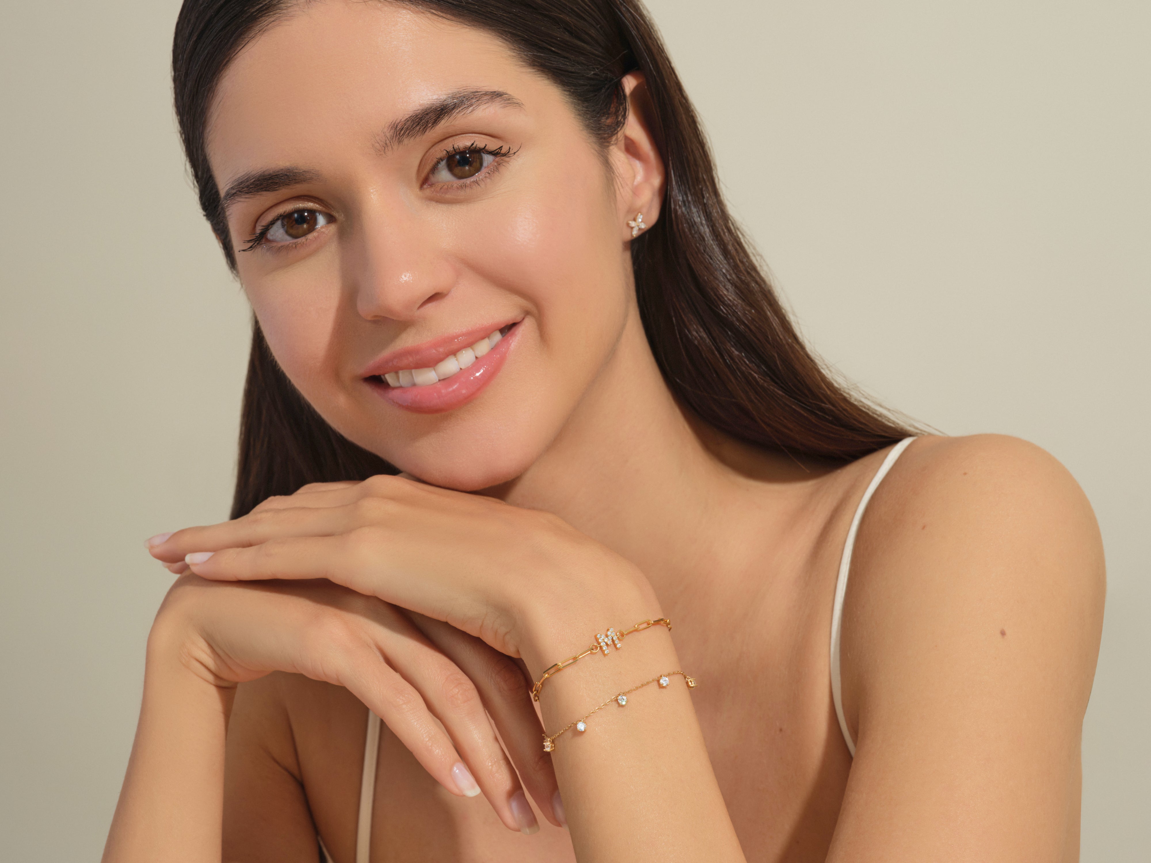 Tropfen-Armband mit Diamanten