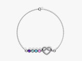 Infinity-Herz Geburtsstein-Armband