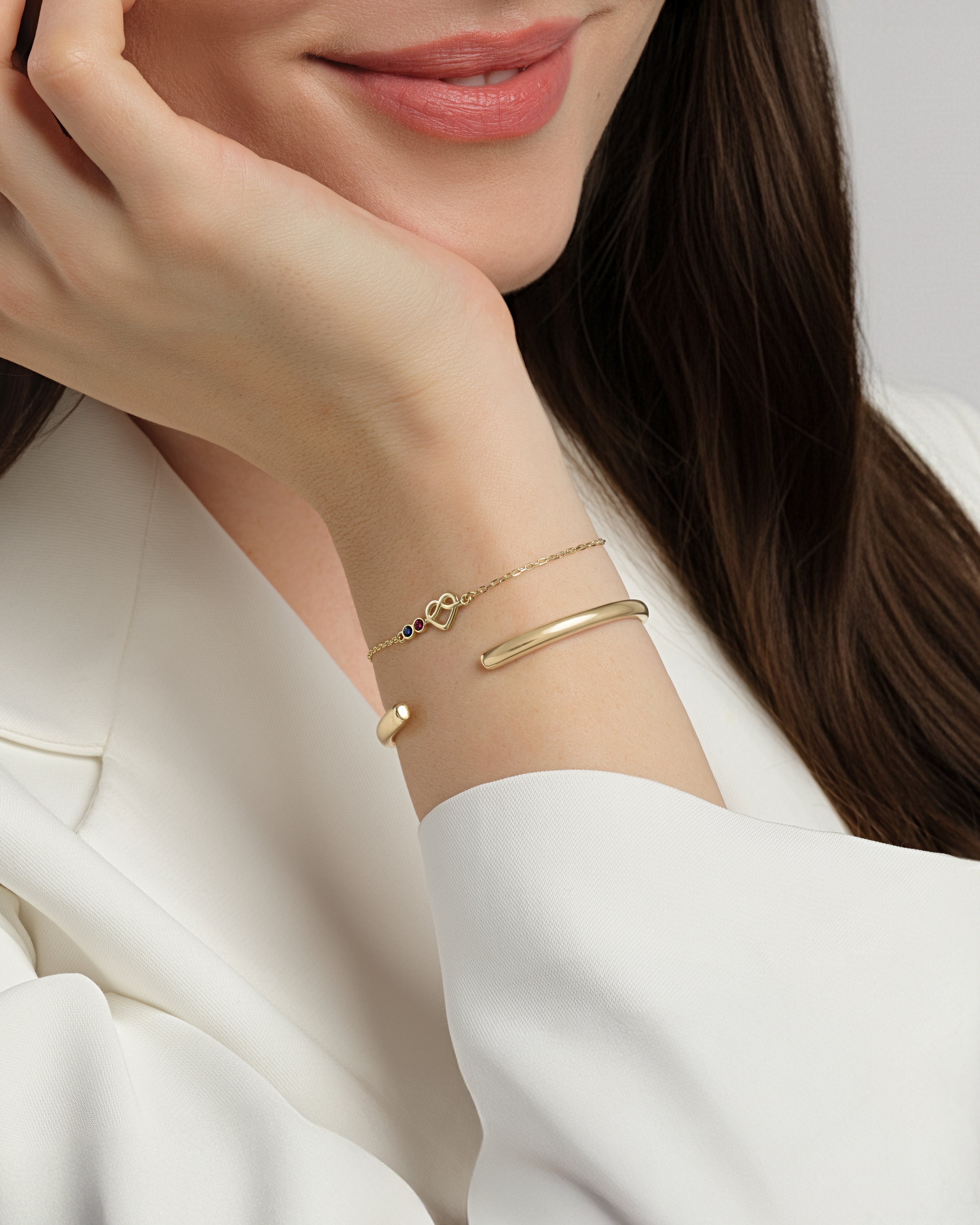 Infinity-Herz Geburtsstein-Armband