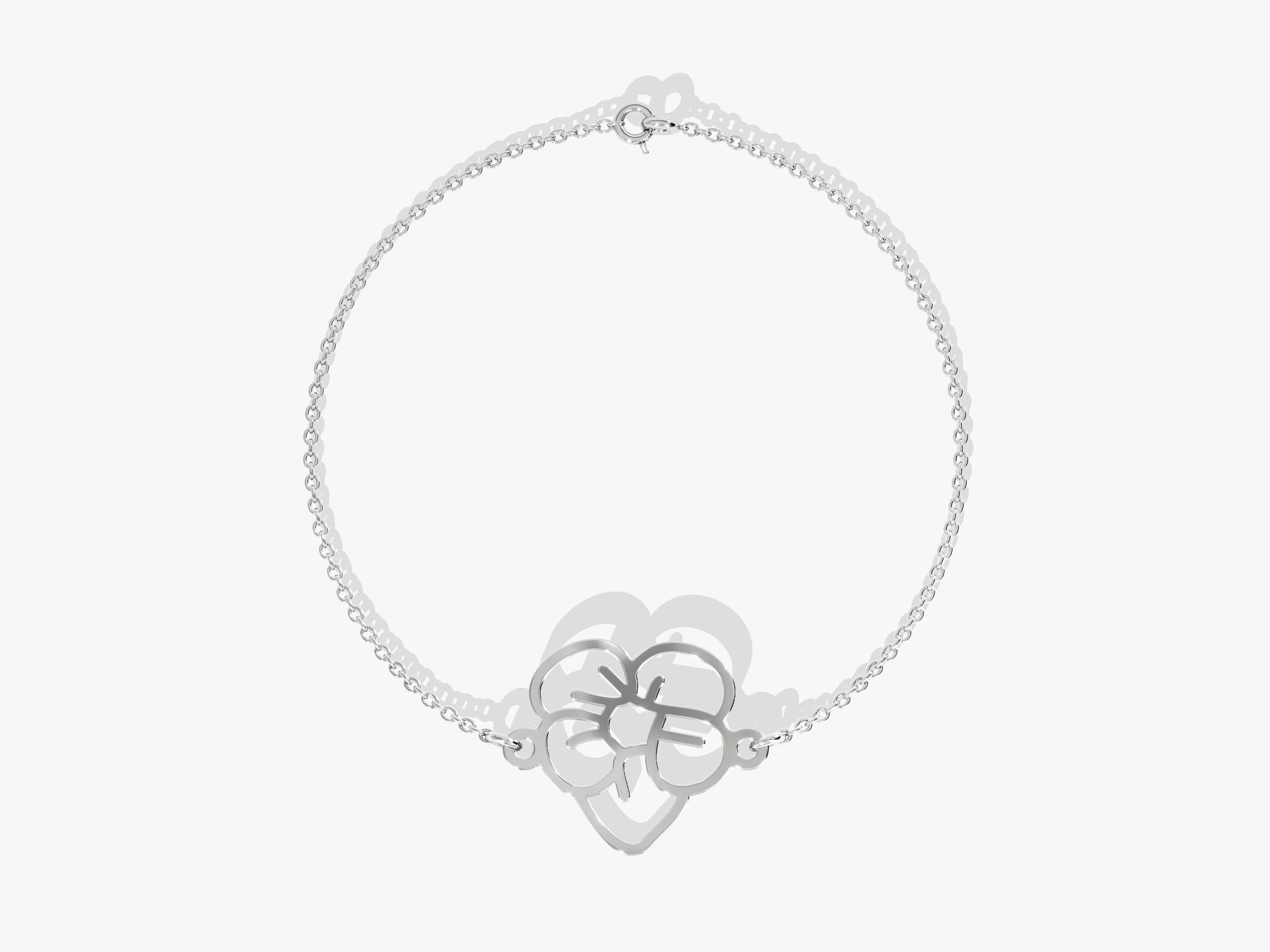 Silver flower charm bracelet for jewelry lovers