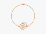 Rose gold flower charm bracelet for jewelry lovers