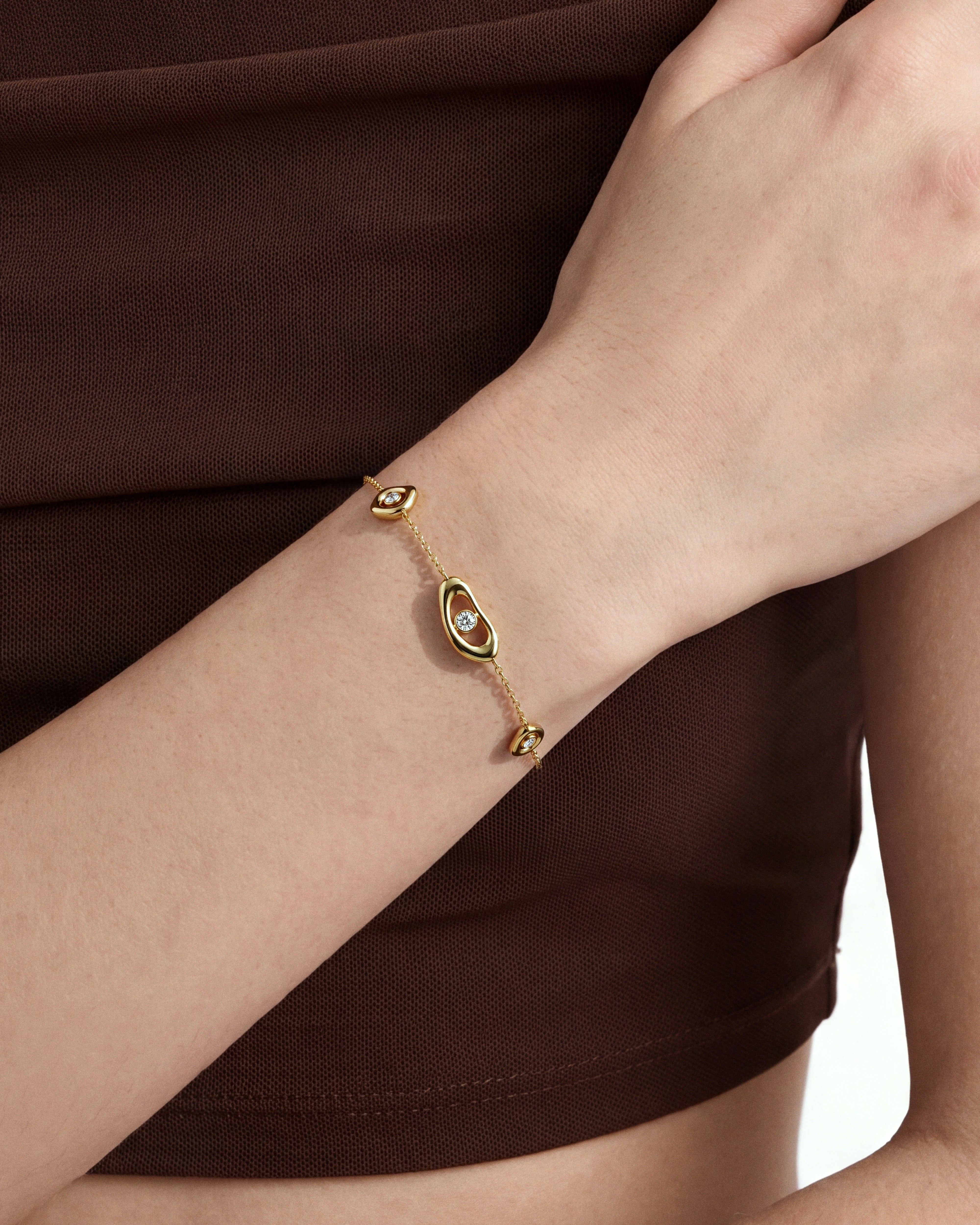 Triple Orbit Diamond Bracelet
