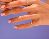 Gebogener-Baguette Diamantring