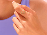 Offener Kreis Ring mit besonderem Diamant
