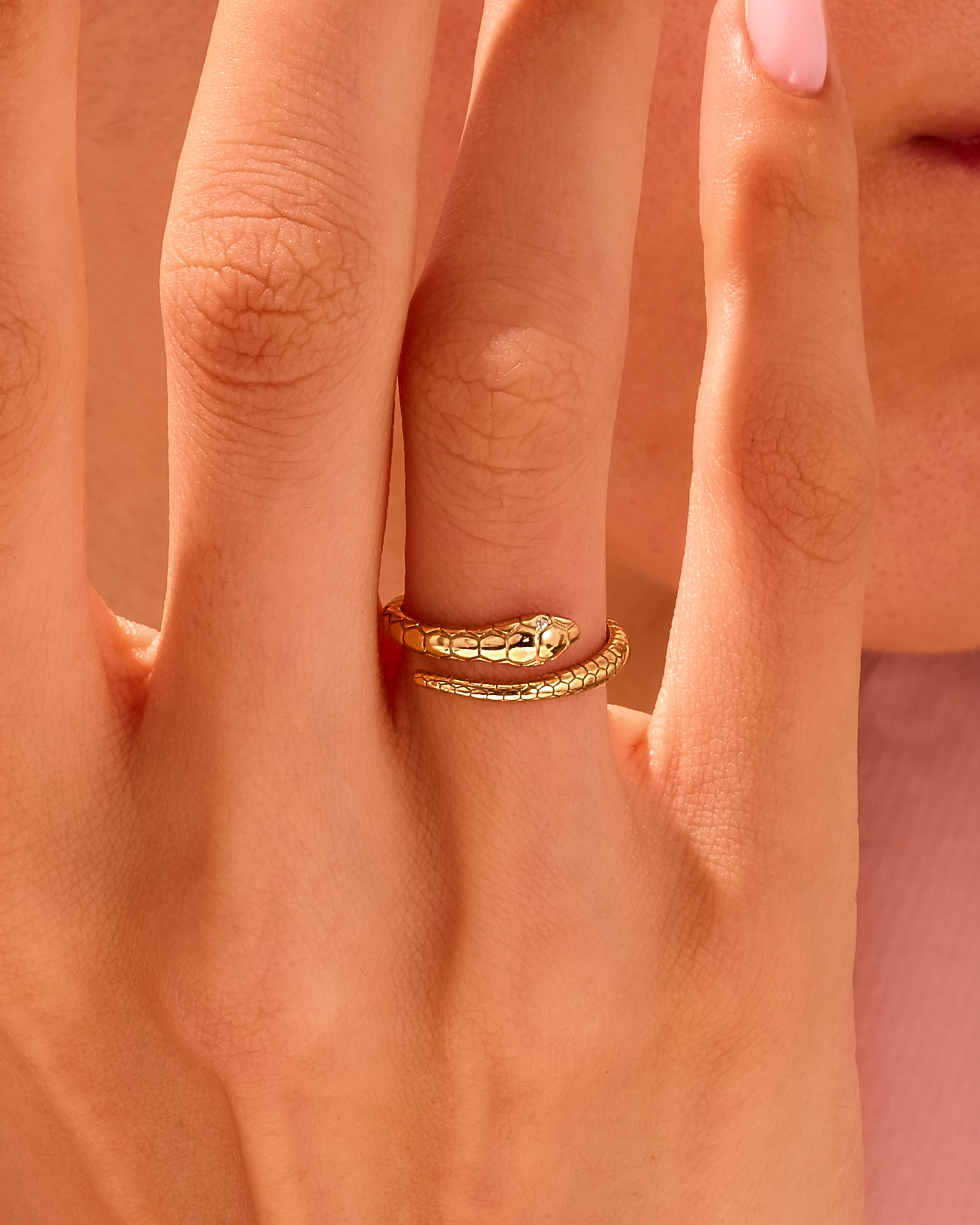 Minimalistische Schlangen Ring