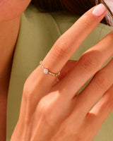 Ewigkeitsring mit Abstand (Halb besetzt)