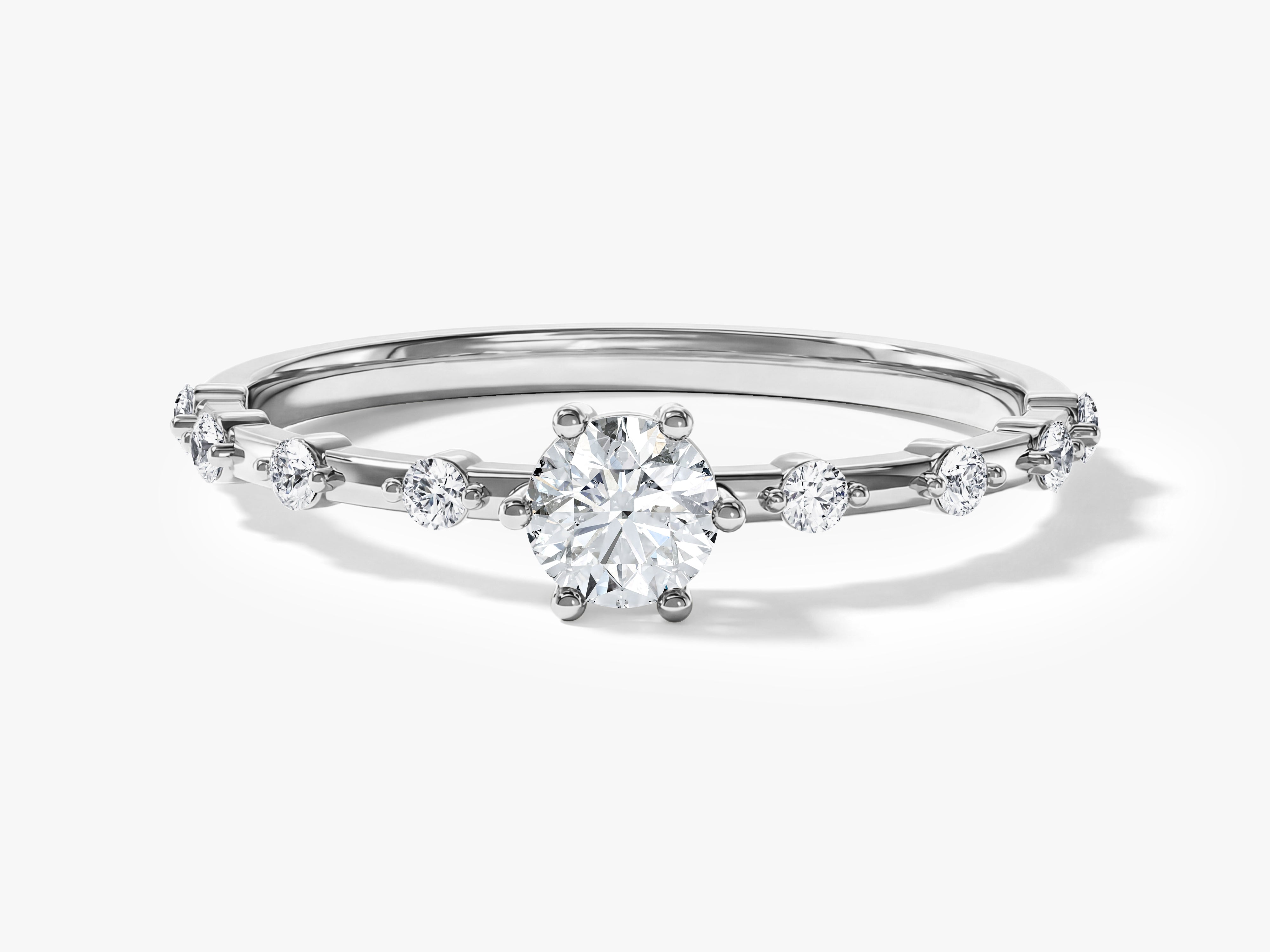 Ewigkeitsring mit Abstand (Halb besetzt)