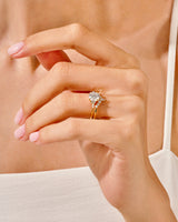Vintage Marquise-Spitzen Ehering