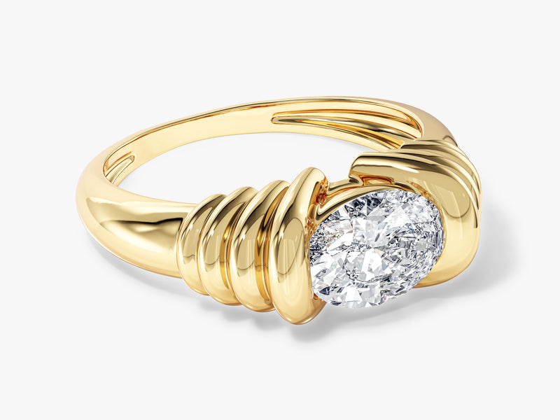 Gold ring with diamond, luxury jewelry, engagement ring