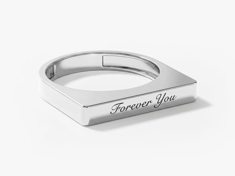 Elongated Rectangular Signet Ring