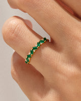 Geburtsstein Ring mit Baguette- & Rundschliff