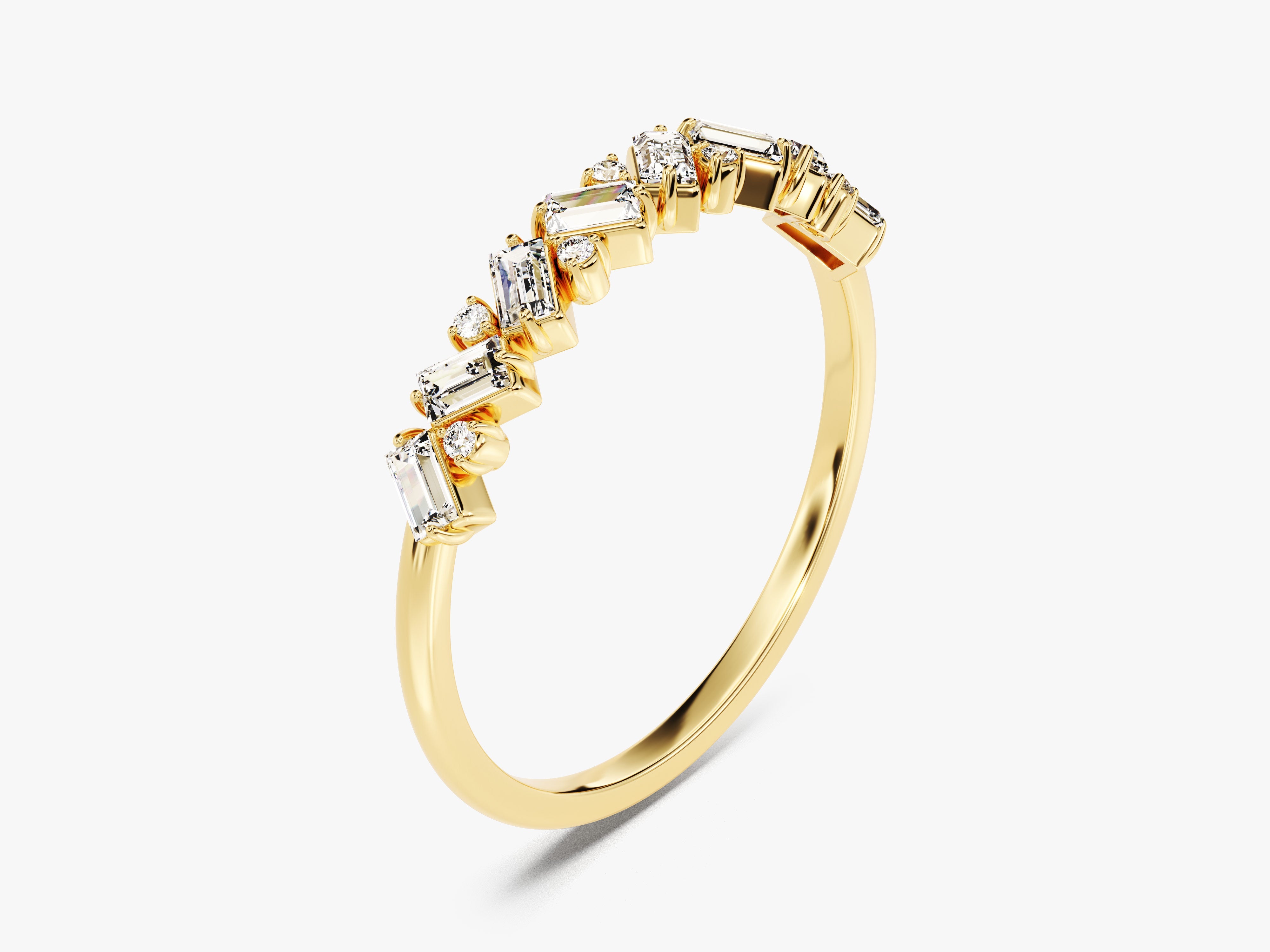 Petite Baguette-Cluster-Diamant-Ehering