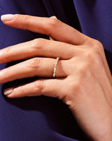 Marquise und Doppelrund Ewigkeitsring (Halbbesatz)