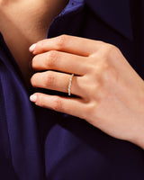 Marquise und Doppelrund Ewigkeitsring (Halbbesatz)