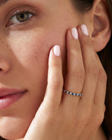 Geburtsstein Ring mit Marquise- und Rundschliff