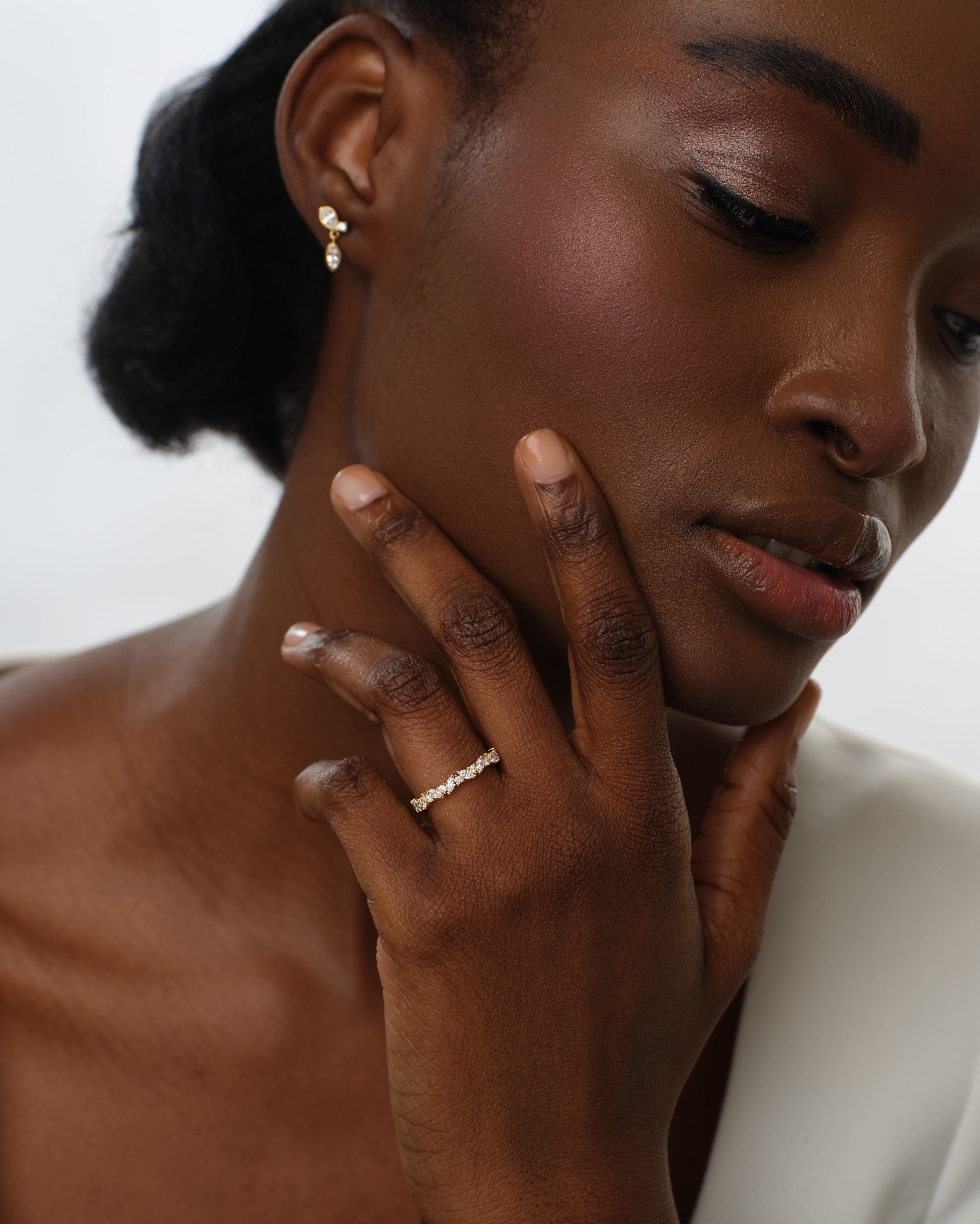 Marquise und Rund Bold Ehering