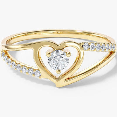 Split Shank Heart Ring