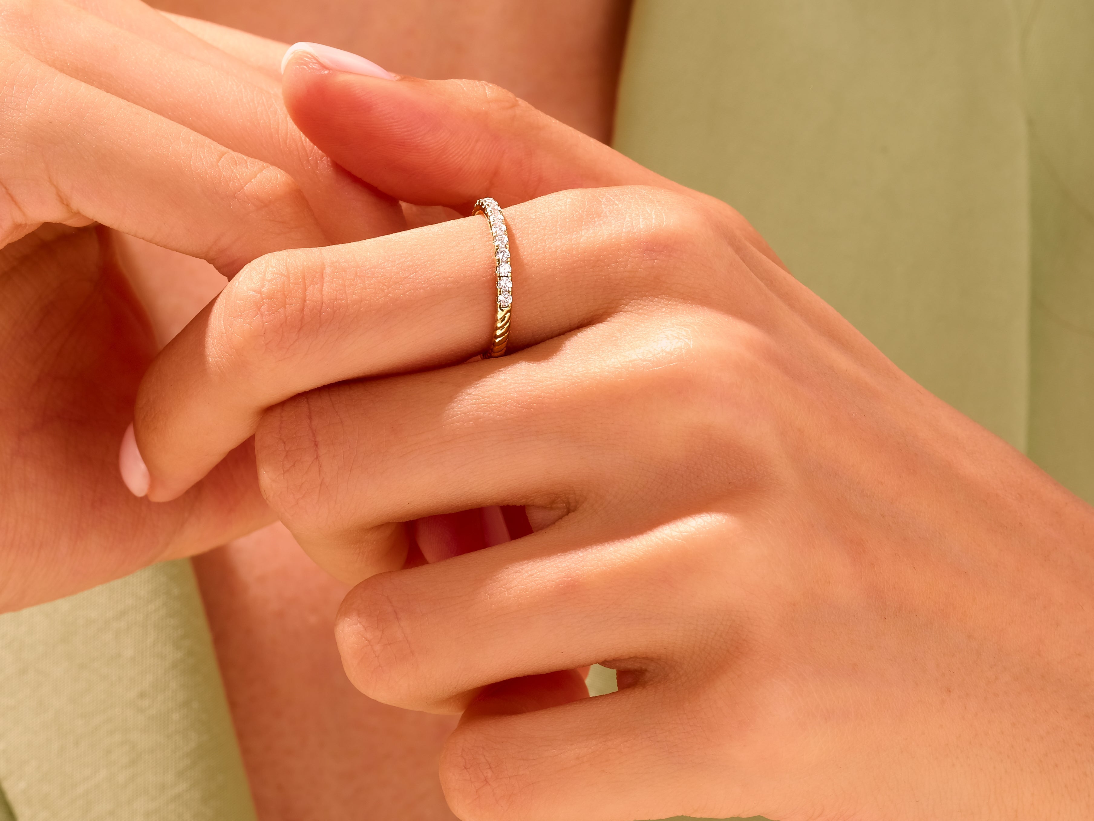 Twist Pave Diamantring