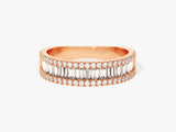 Runder Diamantring Halbe Ewigkeit in Baguette