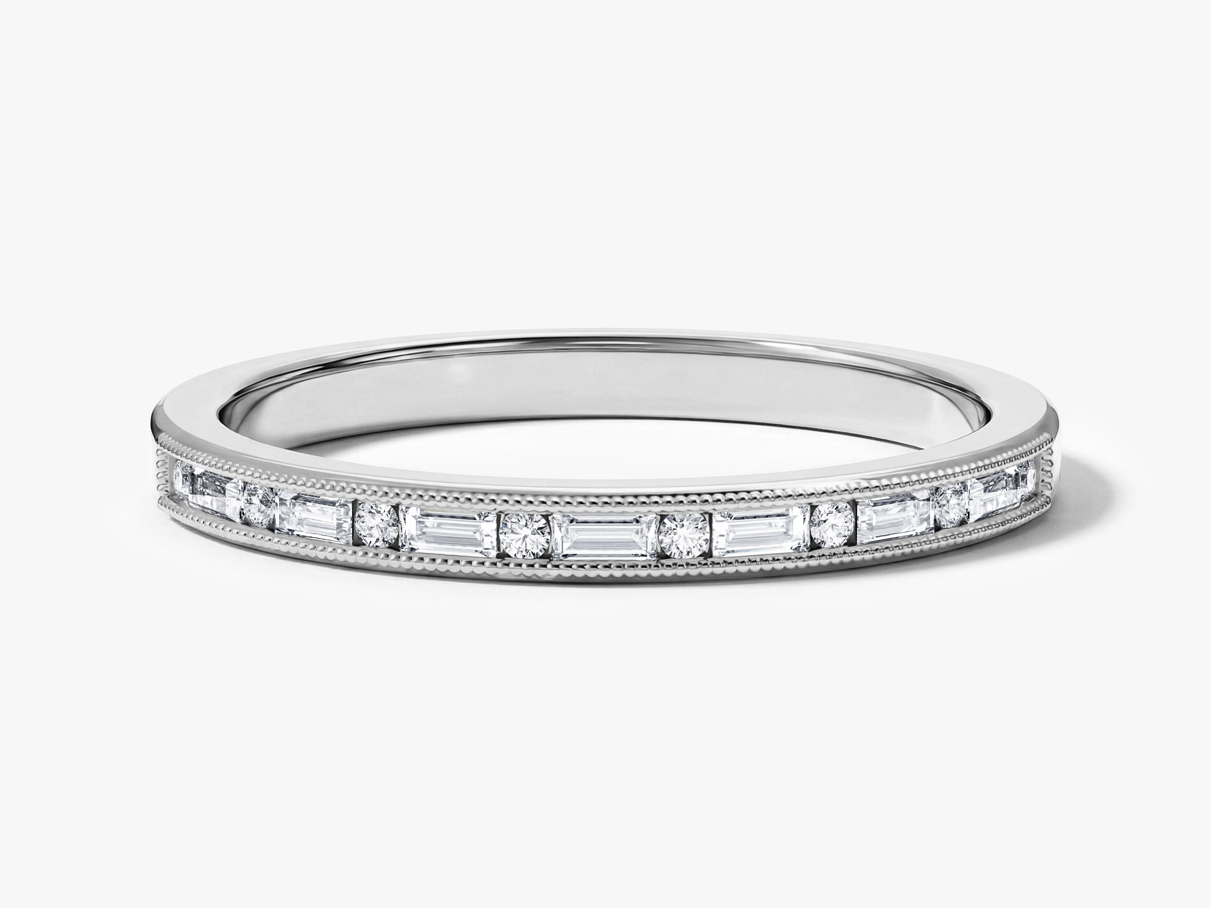 Channel Set Baguette und Rund Ring