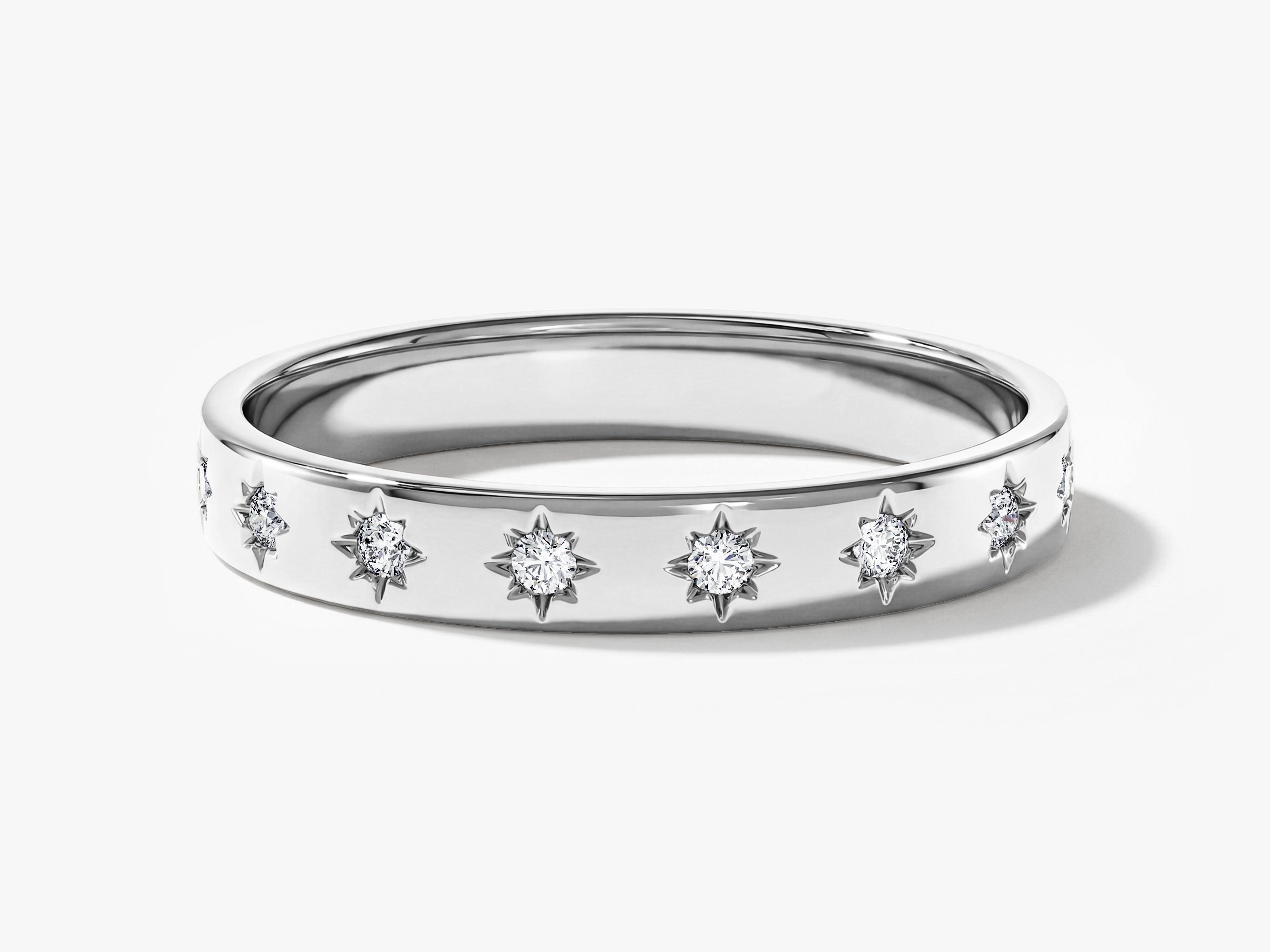 Ewigkeitsring mit Sternengravur (Teilbesatz)