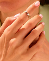 Half Eternity Evil Eye Ring