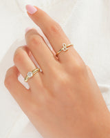 Zierlicher Buchstabe Ring 