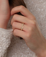 Offener Ewigkeitsring mit Milgrain-Verzierung (0,20 CT TW)