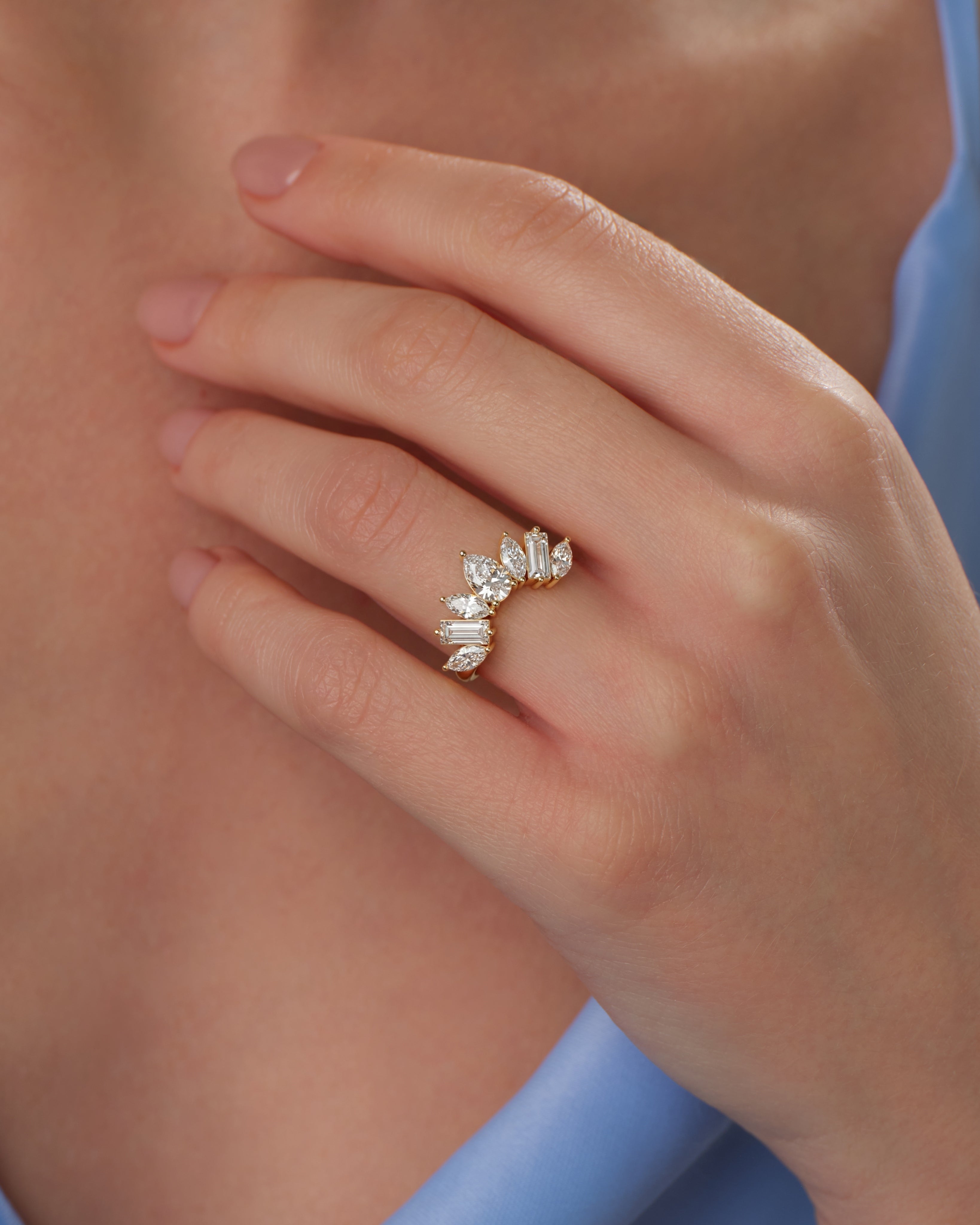 Gewölbt Ewigkeitsring mit Birnenschliff (1,00 CT TW)