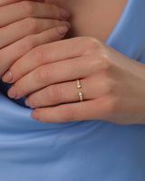 Offener Ewigkeitsring mit Zargenfassung (0,10 CT TW)