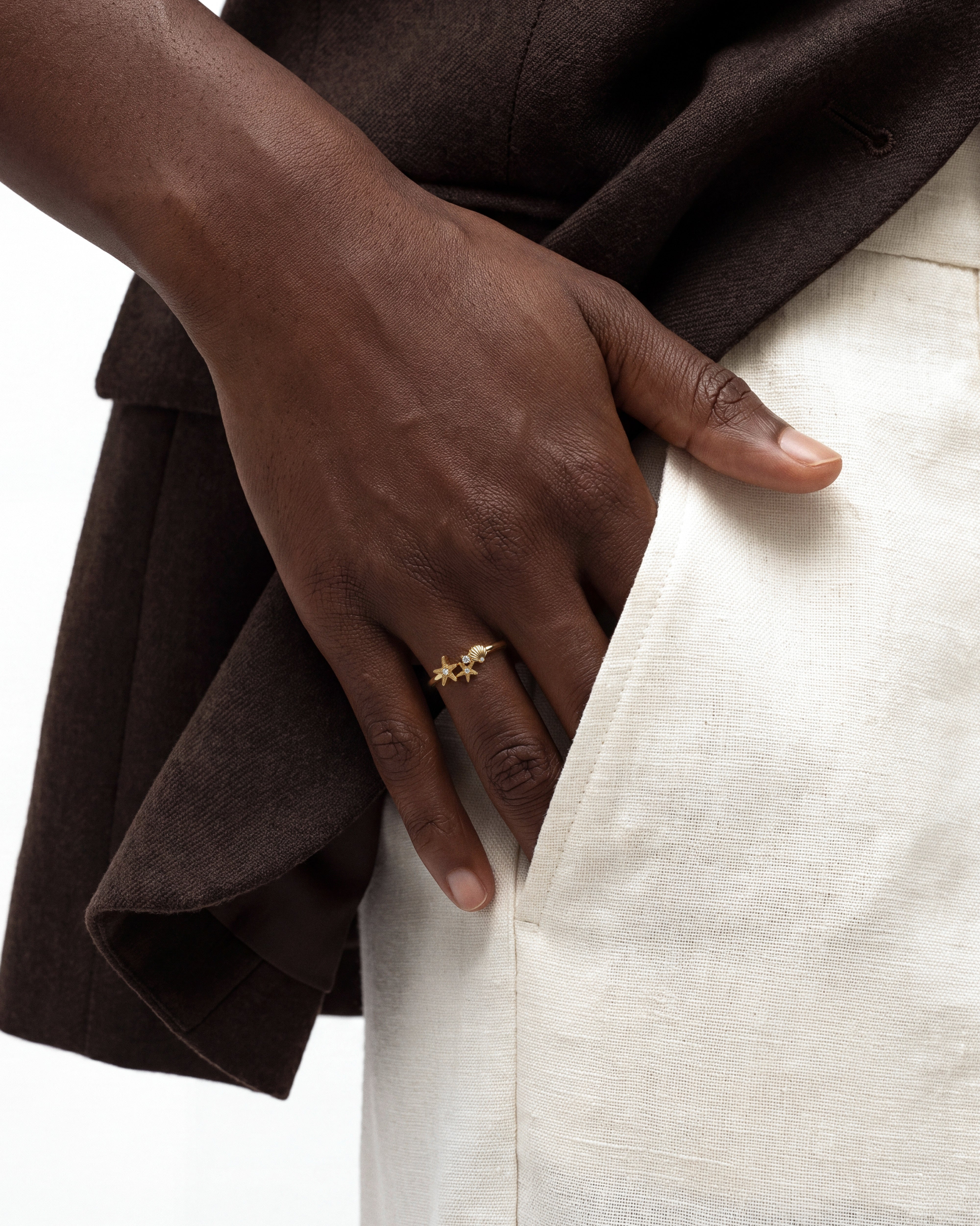 Seestern & Muschel Ring