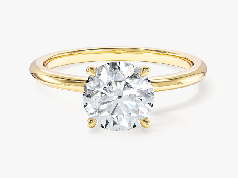 Labordiamant Verlobungsring im Rundschliff und 4-Krappen-Fassung (1.50 CT)